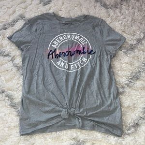 NWOT Abercrombie Kids Short Sleeve Tie Front Graphic Tee